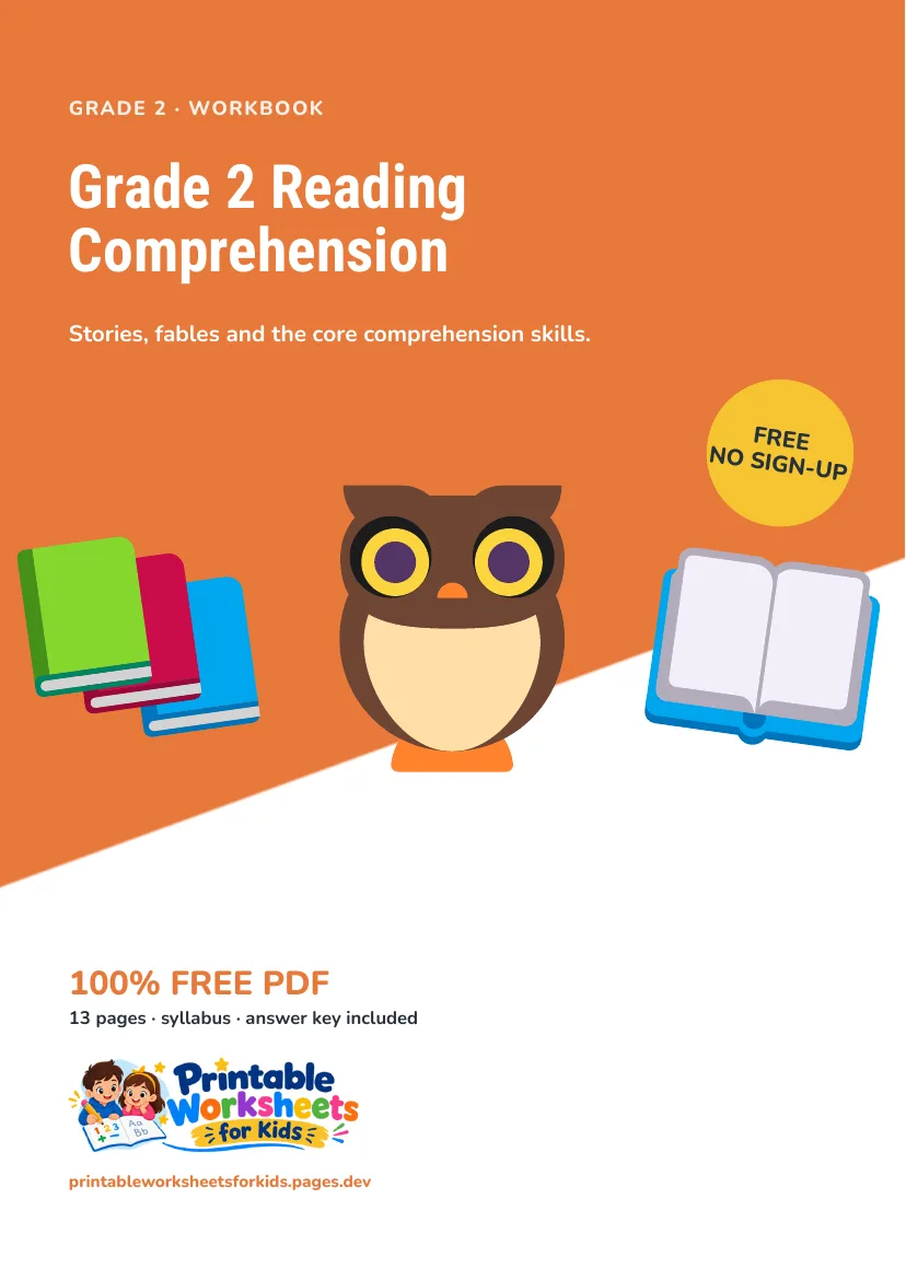 Grade 2 Reading Comprehension workbook cover