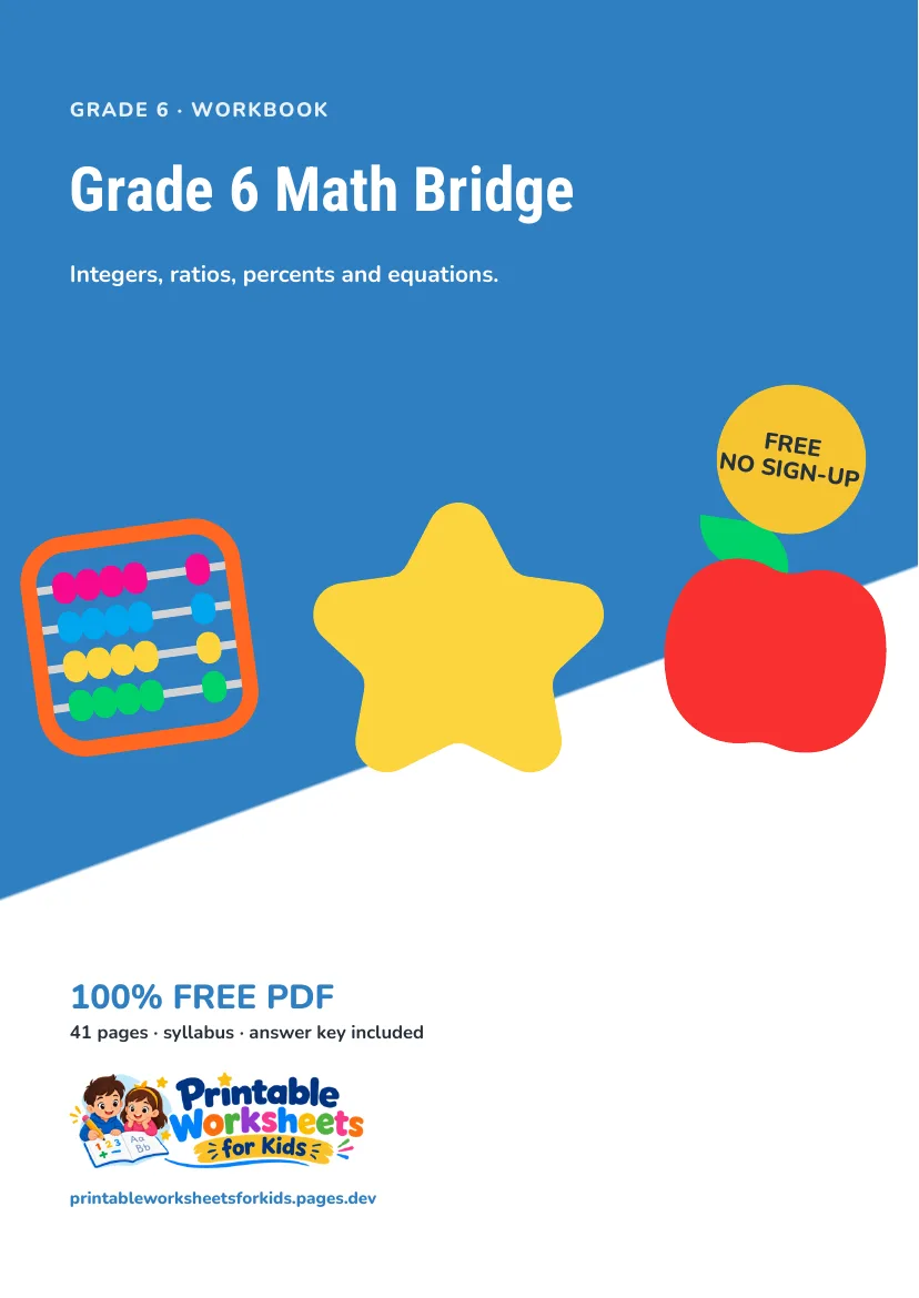 Grade 6 Math Bridge workbook cover