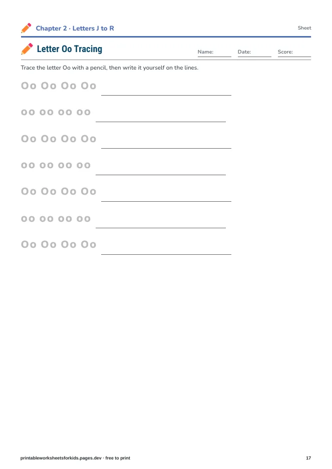 Print Handwriting A to Z – Practice sheet