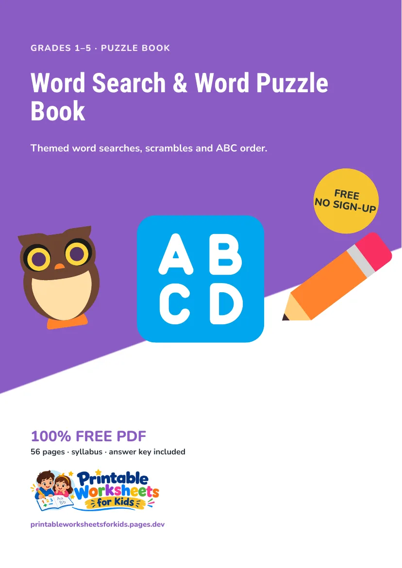 Word Search & Word Puzzle Book workbook cover